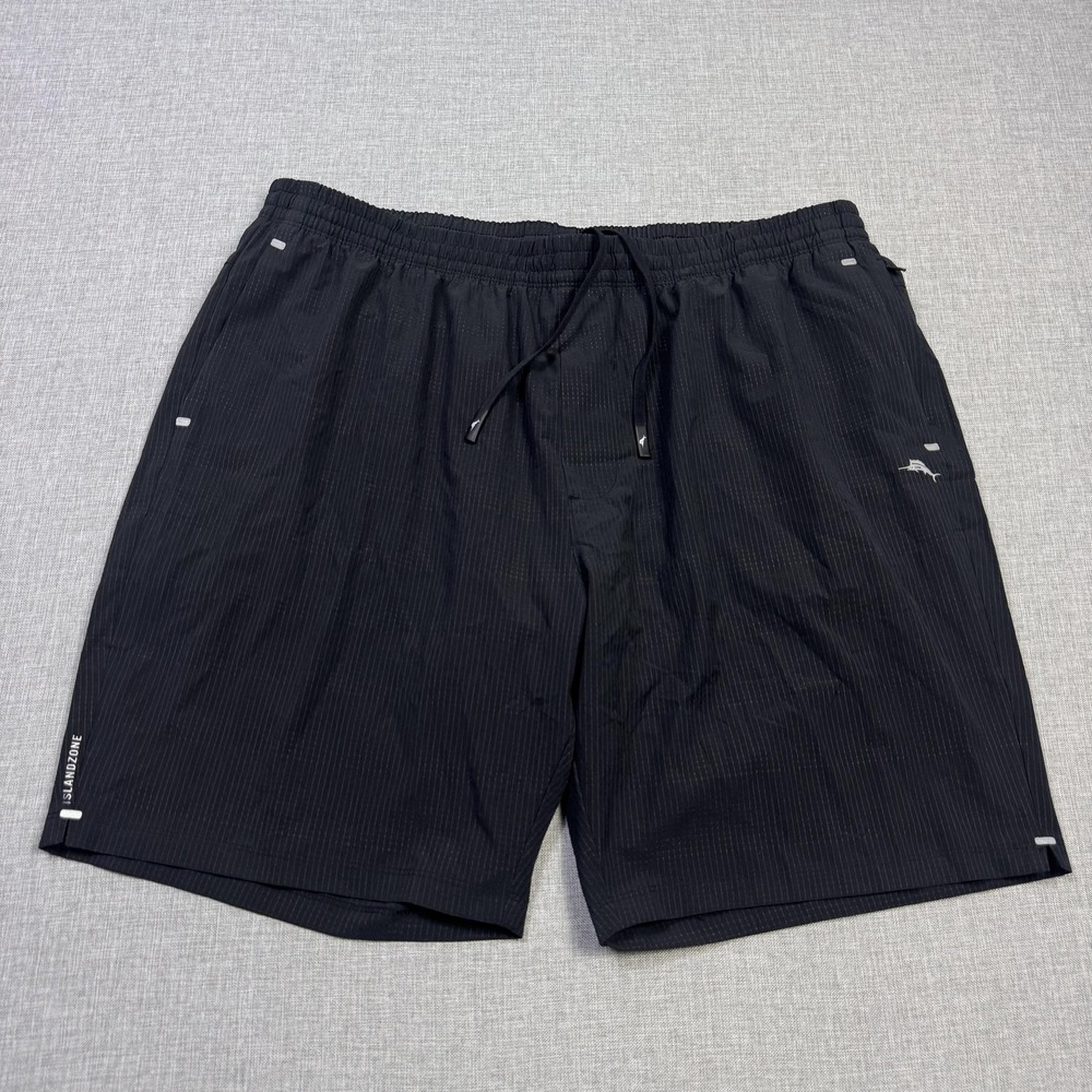 Tommy Bahama Huntington Bay E-Waist Hybrid 8-Inch Shorts Mens XL Black Lined